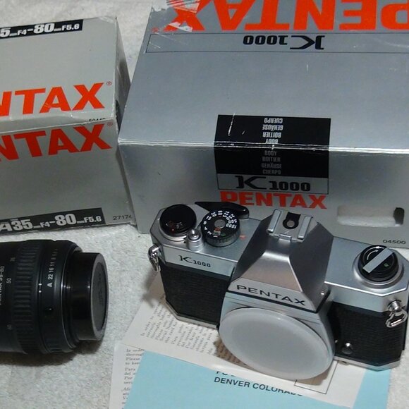 Pentax K1000 35mm SLR Camera Pentax 80mm Lens De-silvering In View Finder, Alien - Picture 2 of 16